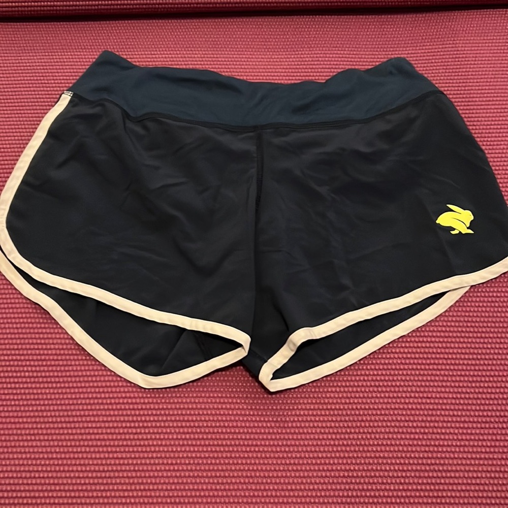 Navy blue rabbit running shorts
